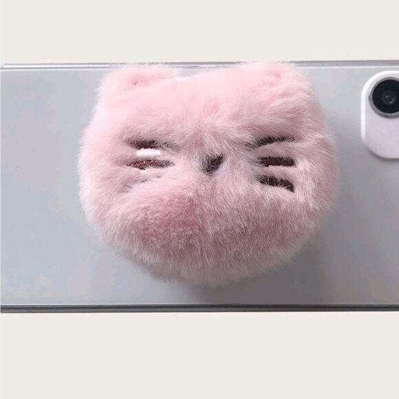 Fluffy Cat Phone Grip - Picture 2 of 6